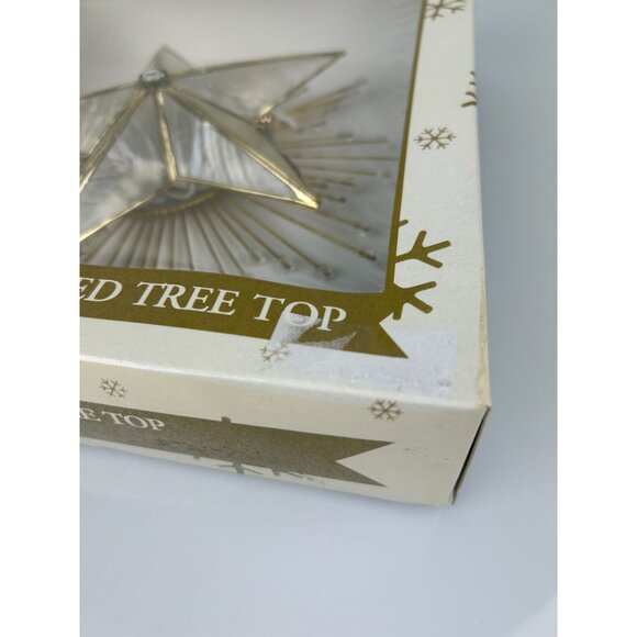 Kurt Adler Illuminated Christmas Tree Star Topper Winter Wonderfland Starburst - Picture 9 of 16